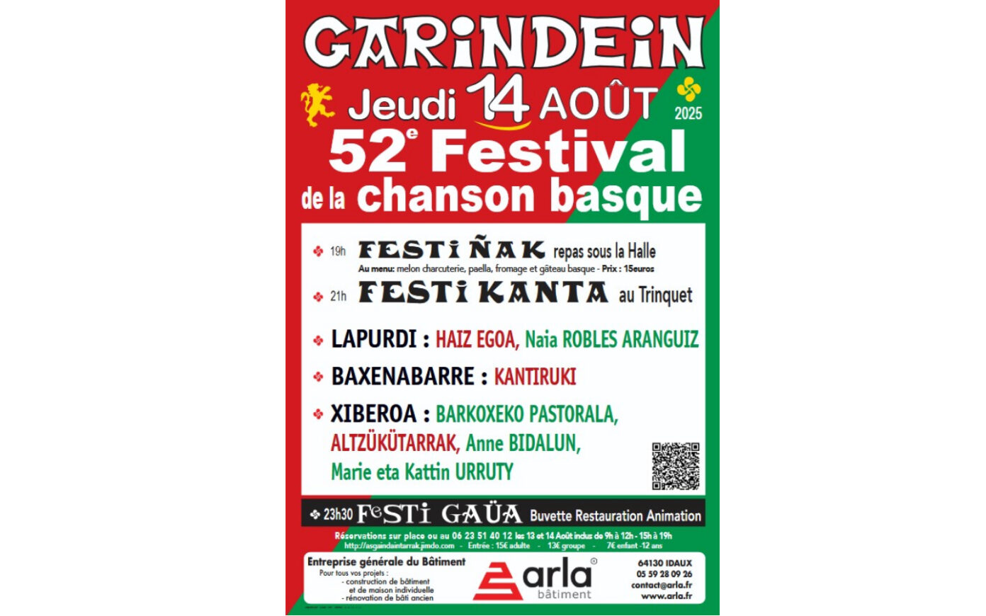 Festival de la chanson basque  Garindein