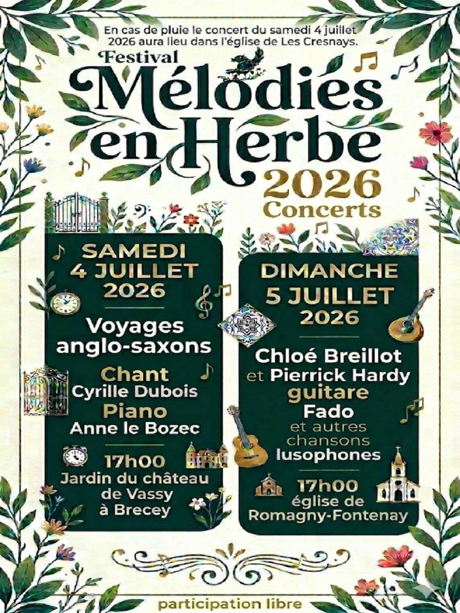 Festival de musique Mélodies en herbe 1 Le Bourg Romagny Fontenay 2026-07-05