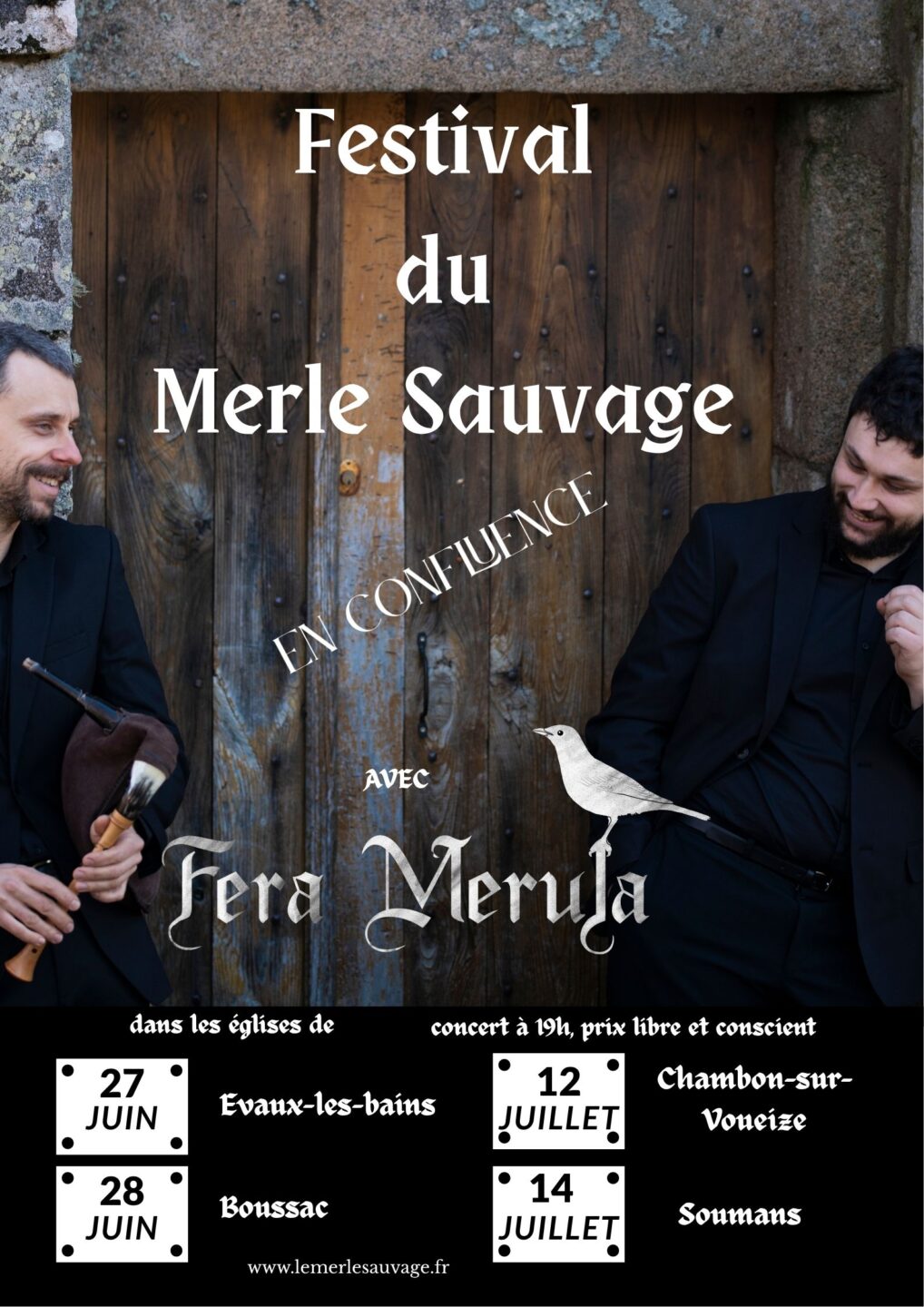 Festival du Merle Sauvage en Confluence Place Massy Chambon-sur-Voueize