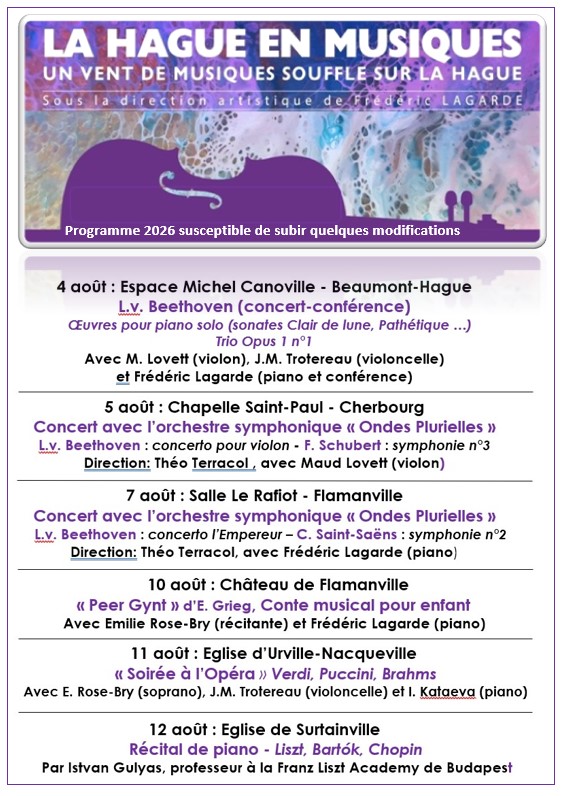 Festival La Hague en Musiques Soirée à l’Opéra Rue Saint-Laurent Cherbourg-en-Cotentin