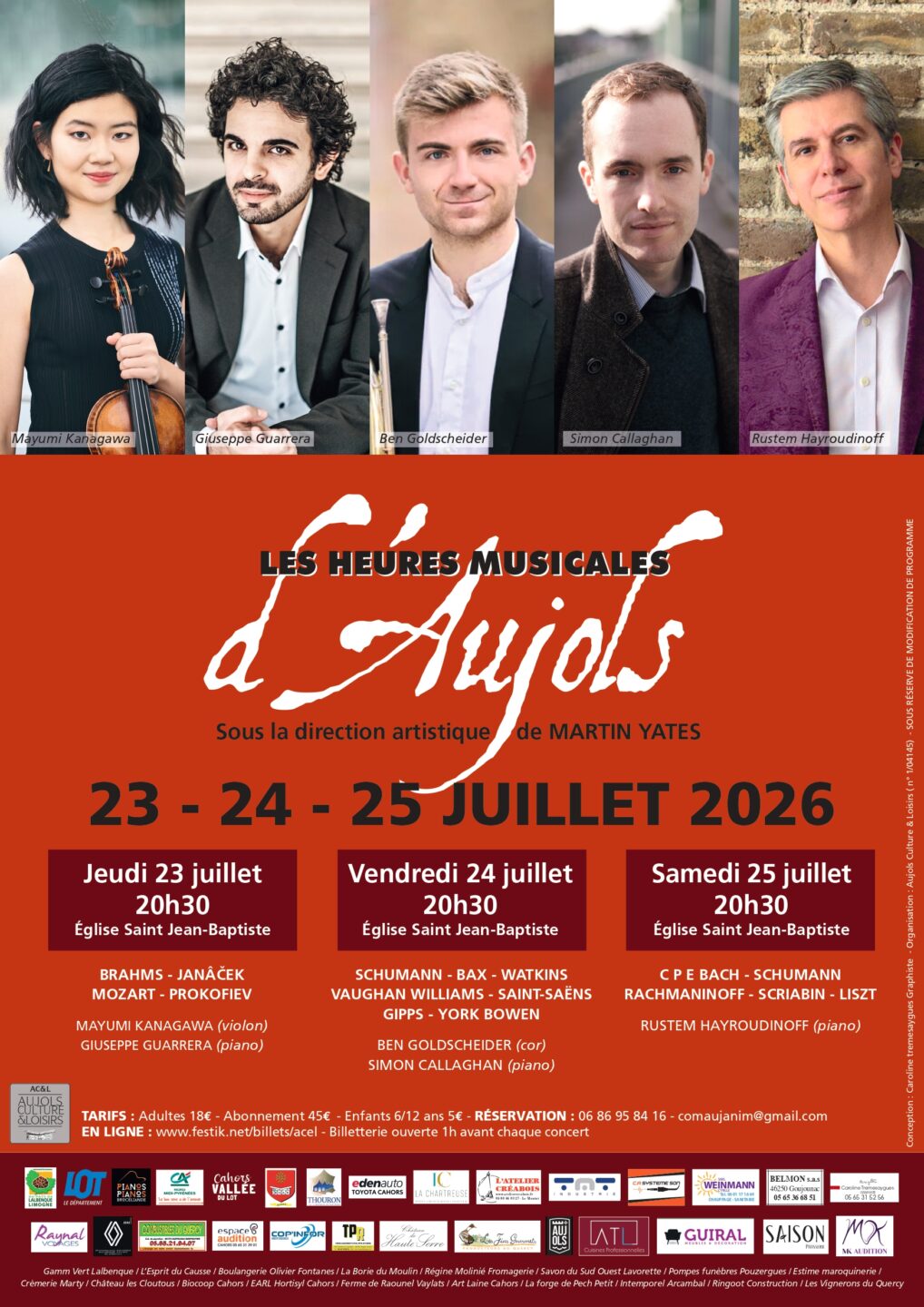Festival Les Heures Musicales d’Aujols Le bourg Aujols