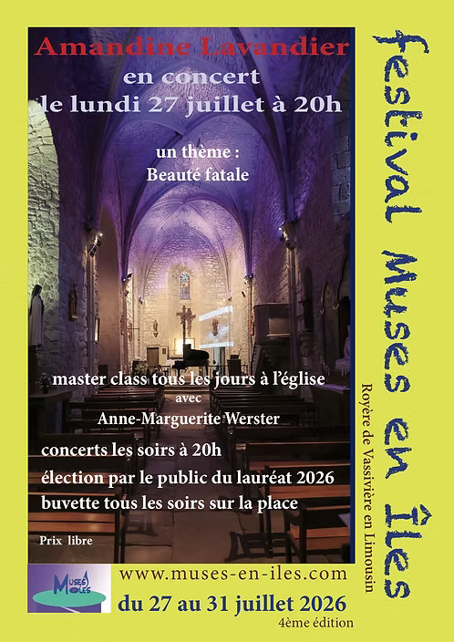 Festival Muses en Îles place de la mayade Royère-de-Vassivière 2026-07-27