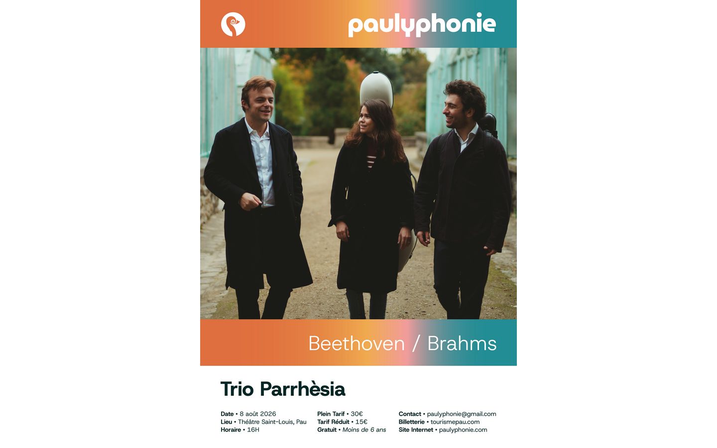 Festival Paulyphonie Concert Beethoven Brahms 1 Rue Saint-Louis Pau 2026-08-08
