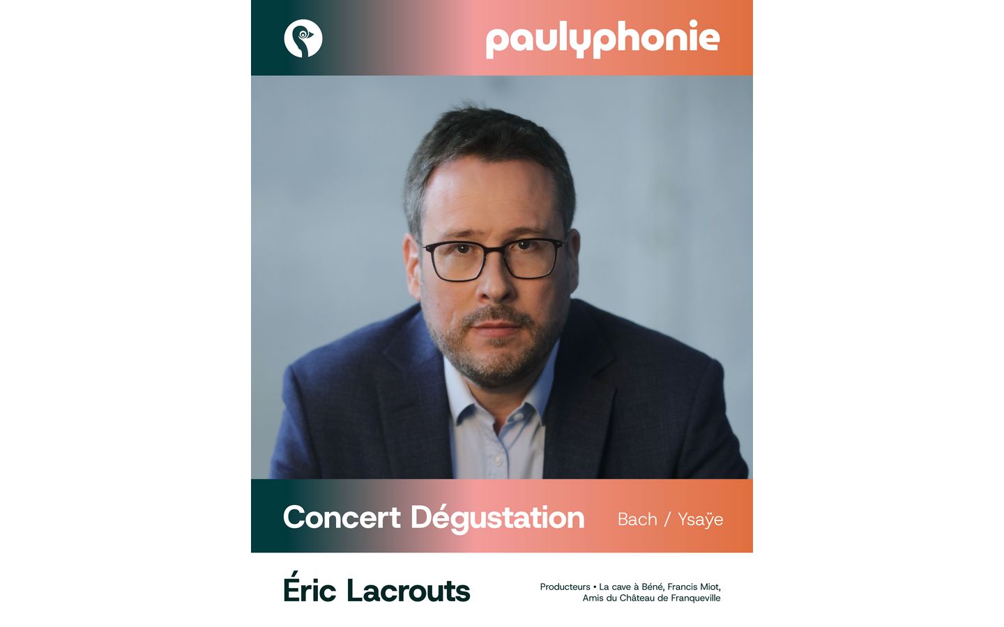 Festival Paulyphonie Récital Bach Isaye (concert dégustation) Chemin Henry IV Pau