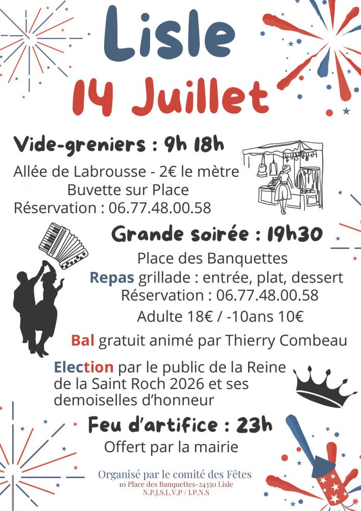 Festivités du 14 juillet Lisle