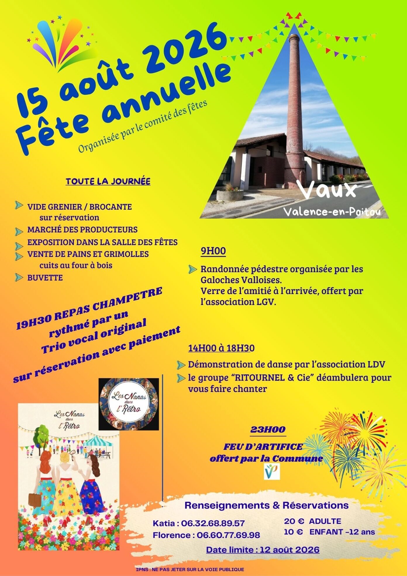 Fête annuelle du 15 août à Vaux  Valence-en-Poitou