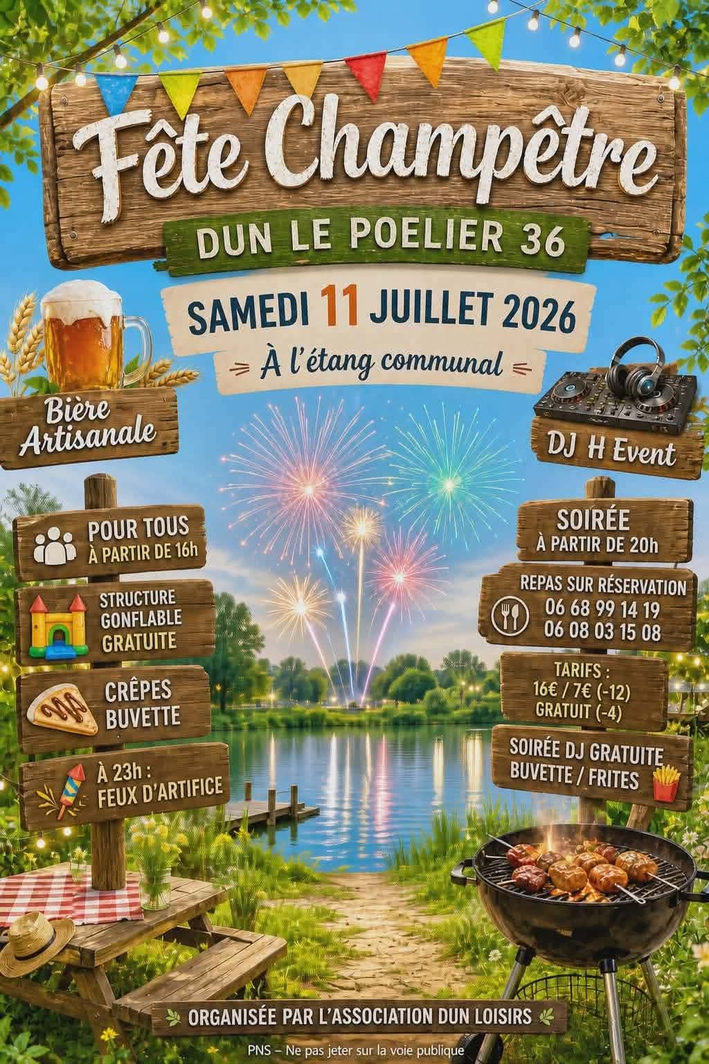 Fête champêtre  Dun-le-Poëlier 2026-07-11