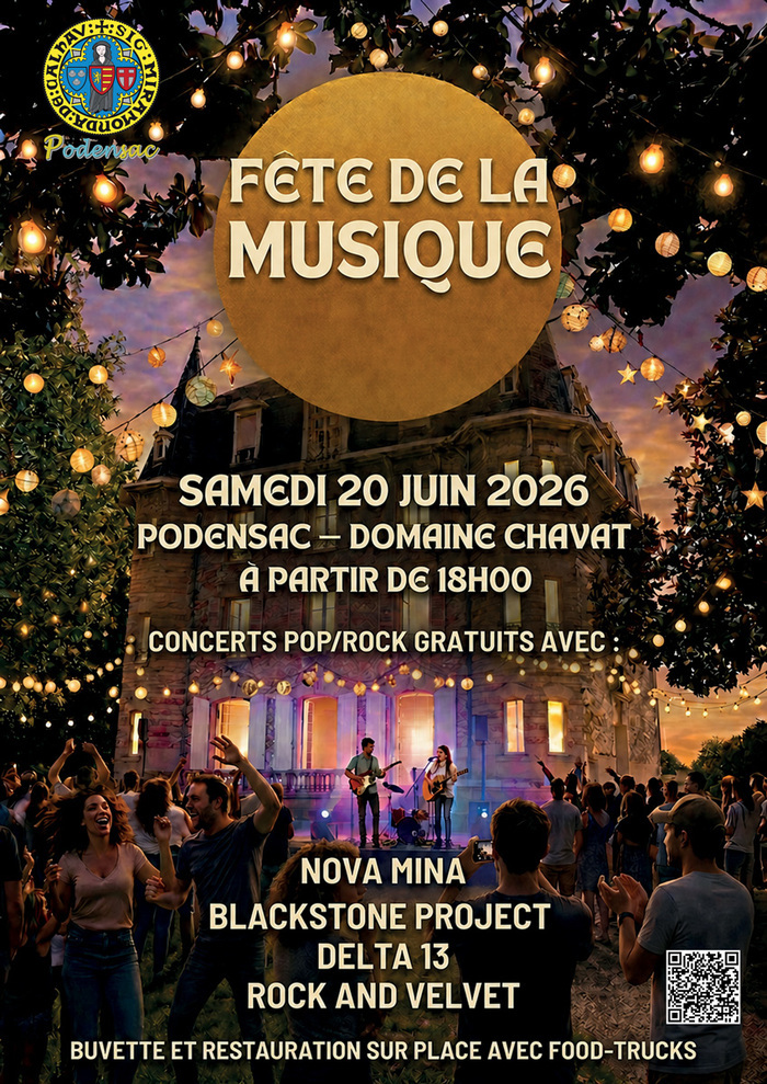 Fête de la musique 2026 à Podensac Parc Chavat Podensac