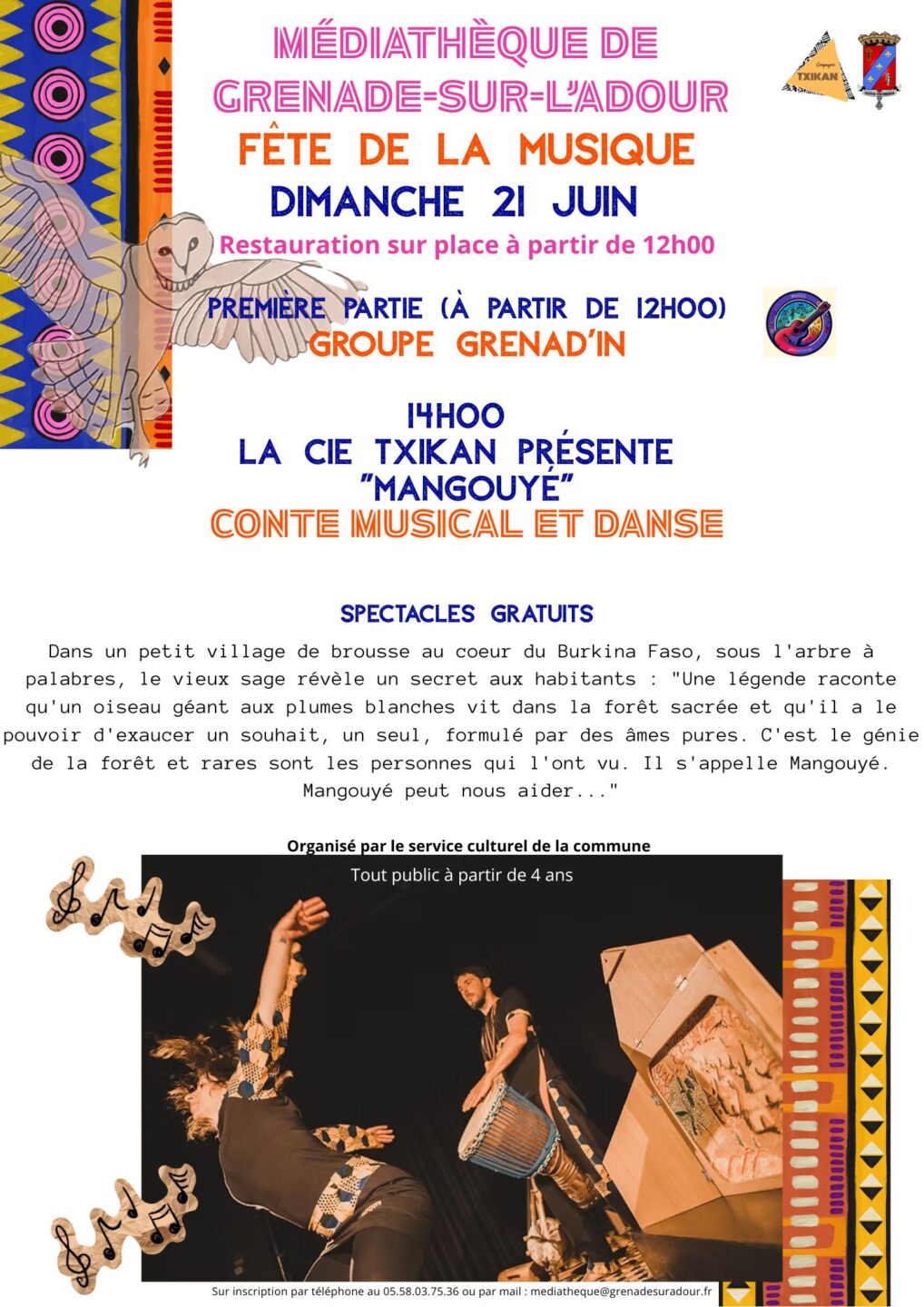 Fête de la musique à la médiathèque de Grenade sur l’Adour Grenade-sur-l’Adour