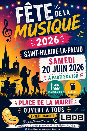 Fête de la Musique à Saint-Hilaire-la-Palud Place de la Mairie Saint-Hilaire-la-Palud 2026-06-20