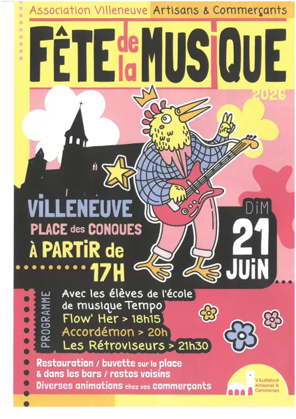 Fête de la Musique à Villeneuve  Villeneuve 2026-06-21
