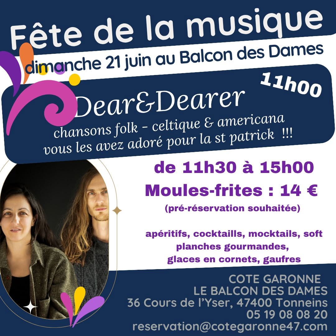 Fête de la musique au Balcon des Dames Balcon des Dames Tonneins
