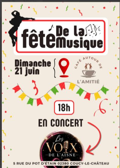 Fête de la musique Coucy le château Coucy-le-Château-Auffrique