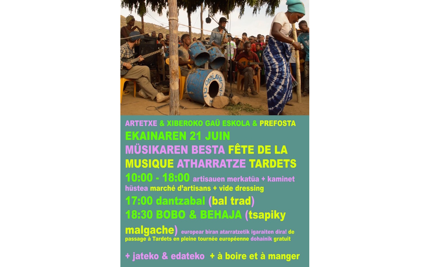 Fête de la musique et marché d’artisans Tardets-Sorholus