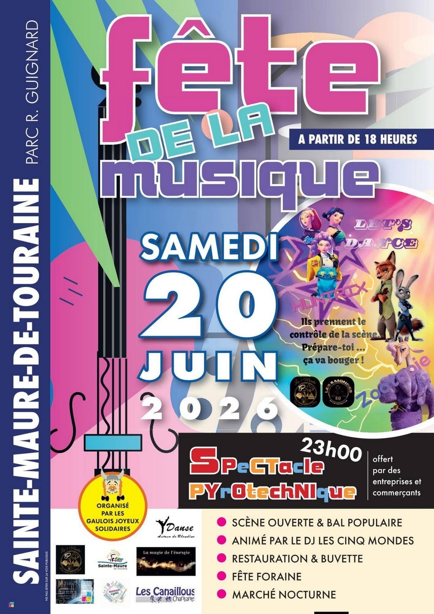 Fête de la musique et marché nocturne Sainte-Maure-de-Touraine