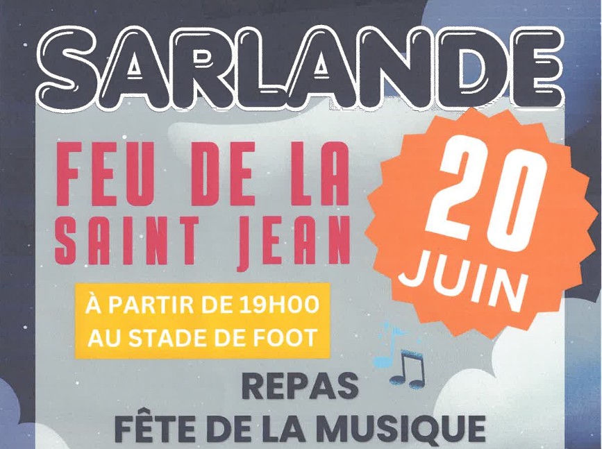 Fête de la musique, feu de la Saint Jean Sarlande