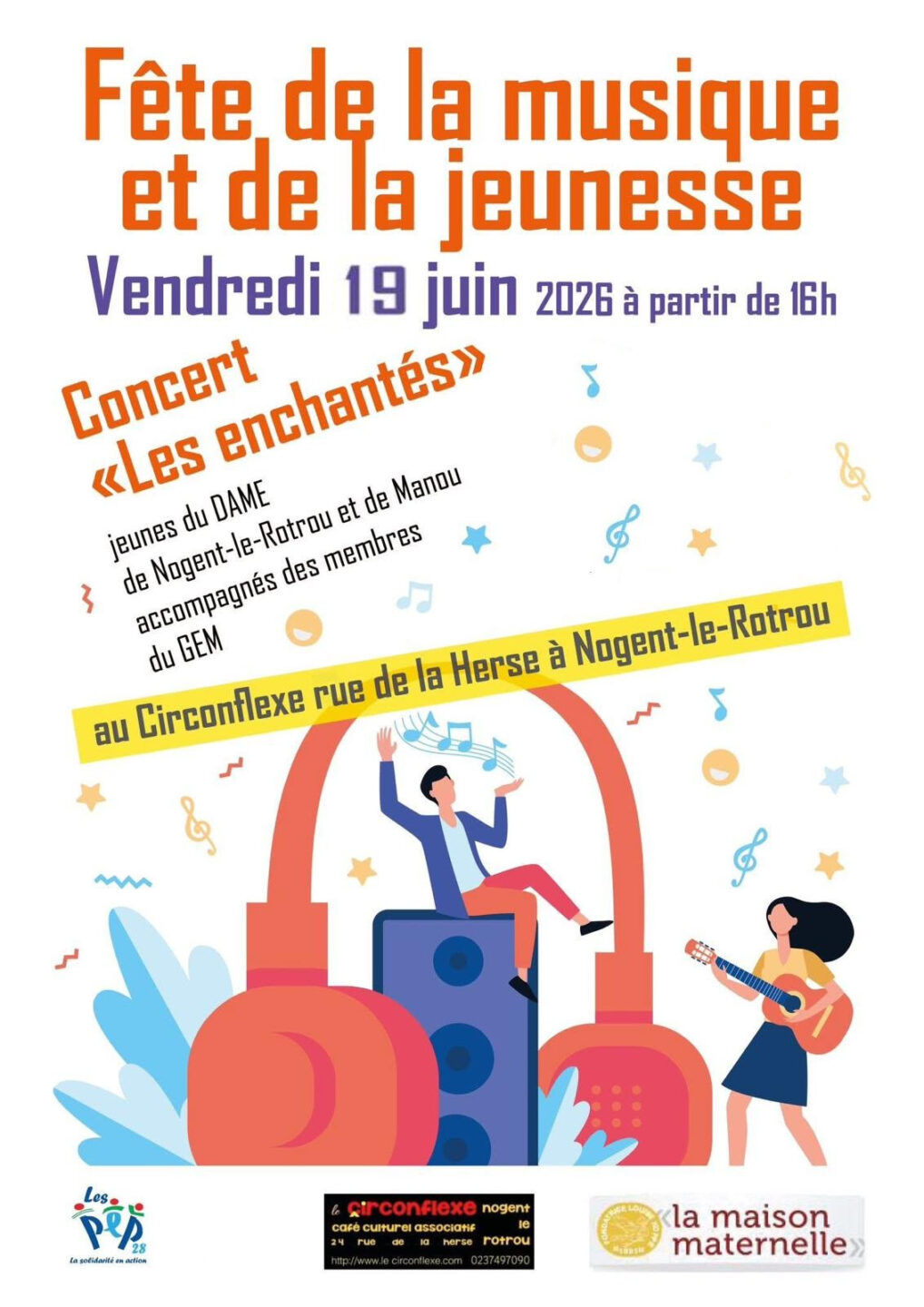Fête de la Musique I Concert au Circonflexe Les Enchantés Nogent-le-Rotrou