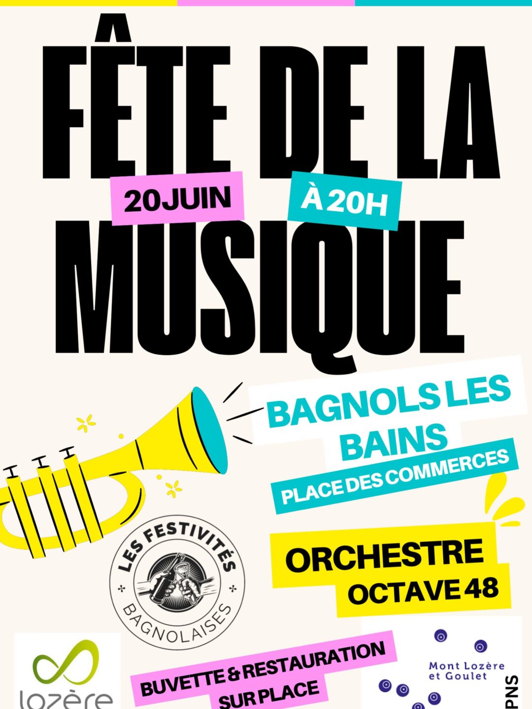 FÊTE DE LA MUSIQUE place de la mairie Mont Lozère et Goulet