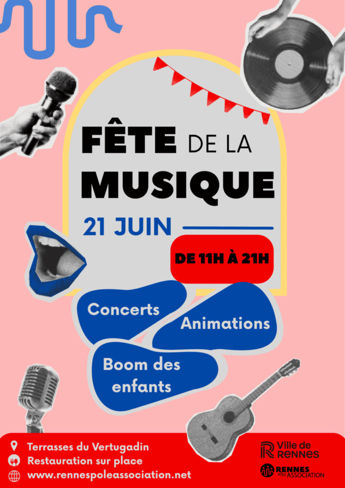 Fête de la musique, Parc de Baud chardonnet et les rerrasses du Vertugadin, Rennes