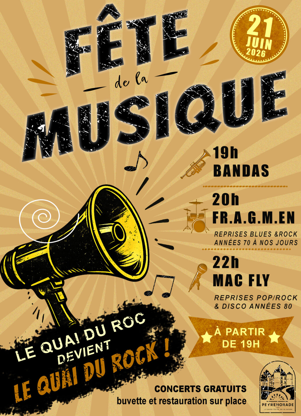 Fête de la musique Quai du roc Peyrehorade 2026-06-21
