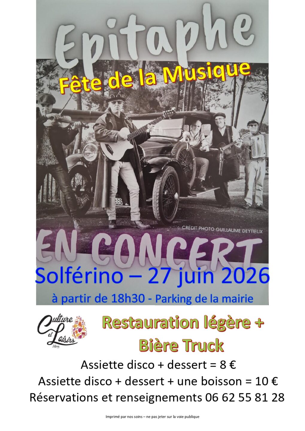 FETE DE LA MUSIQUE En plein air, place de la mairie Solférino