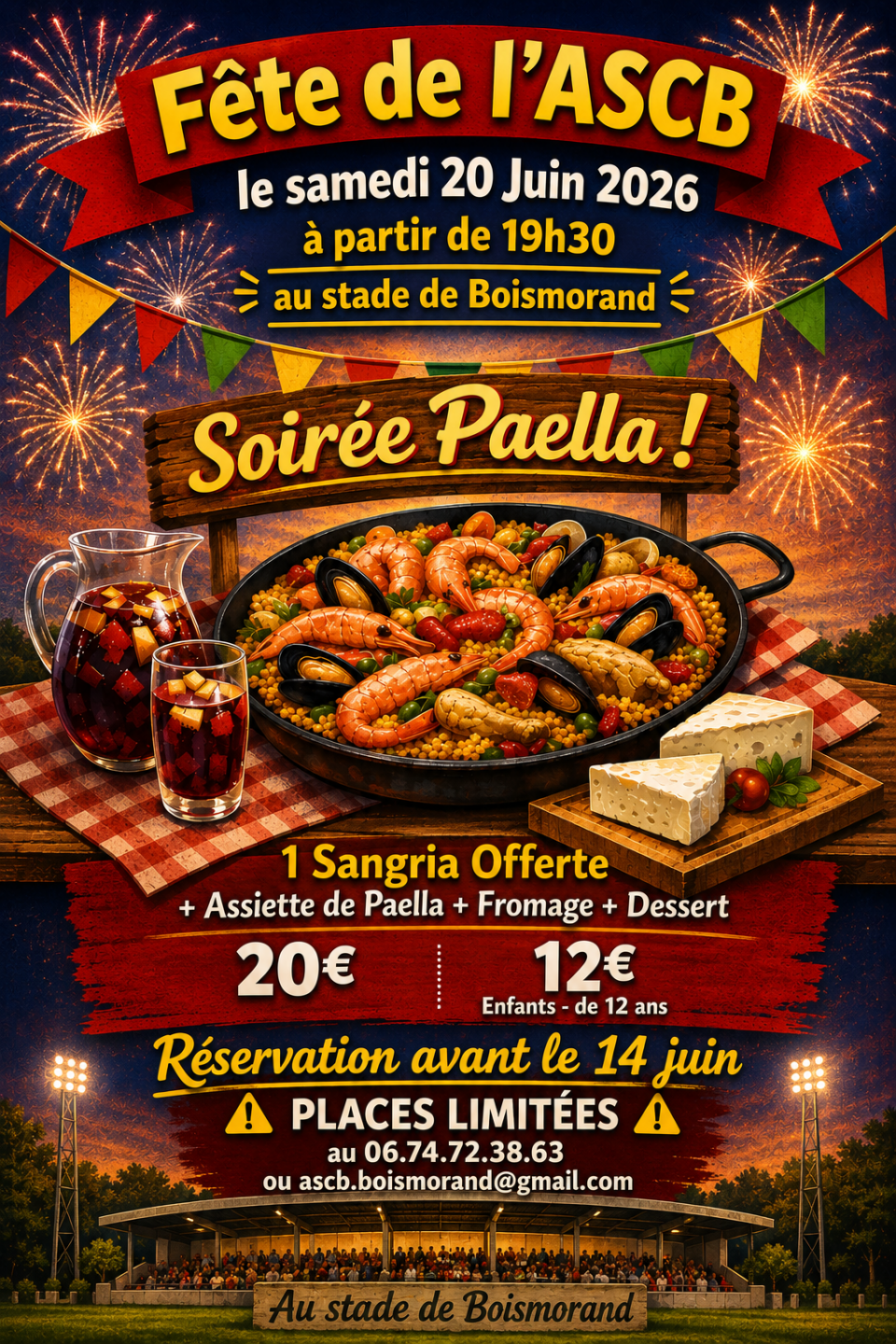 Fête de l’ASCB Soirée Paella Boismorand
