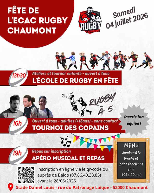 Fête de l&rsquo;ECAC rugby à Chaumont  Chaumont