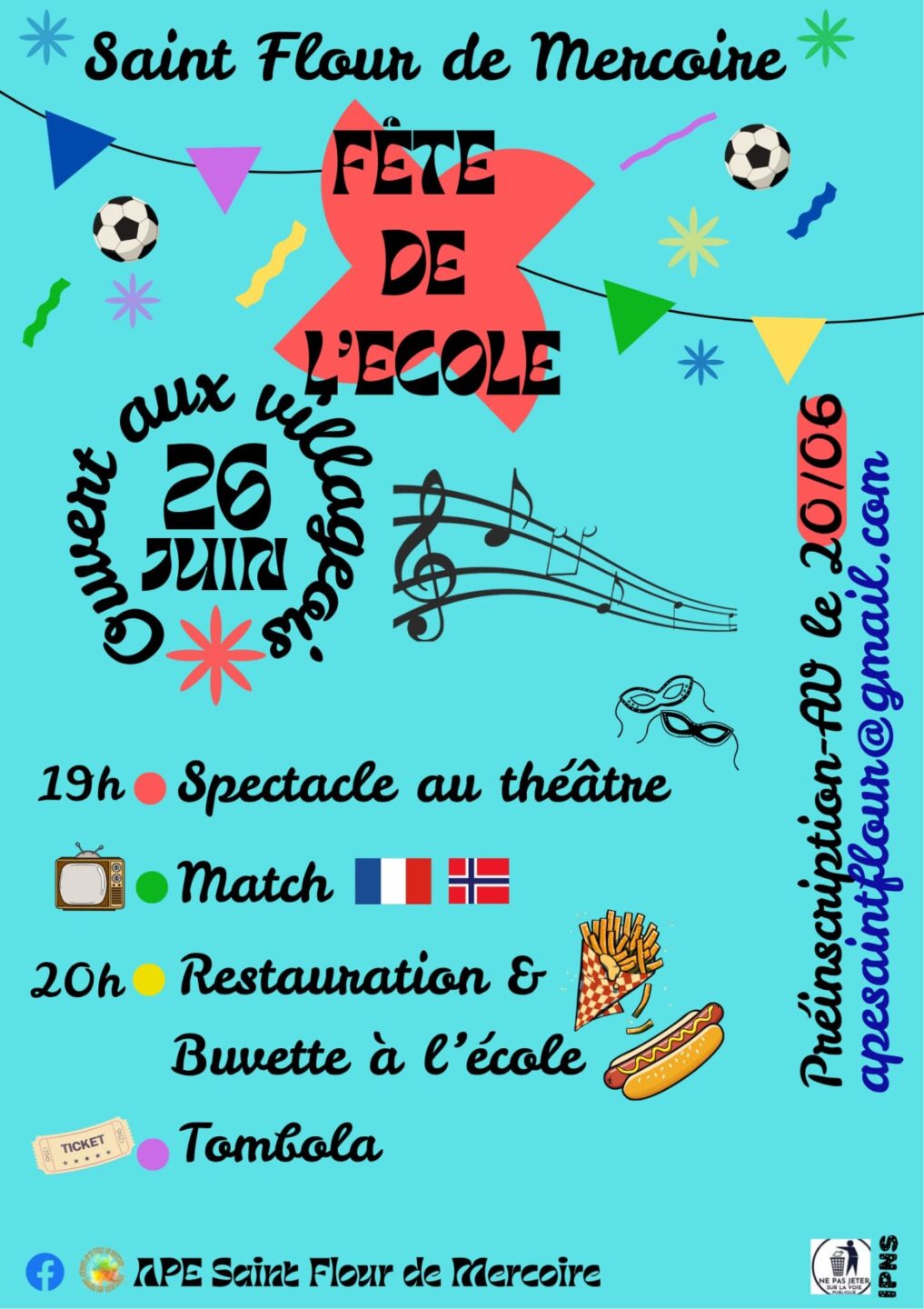 FÊTE DE L’ÉCOLE DE SAINT FLOUR DE MERCOIRE Saint-Flour-de-Mercoire