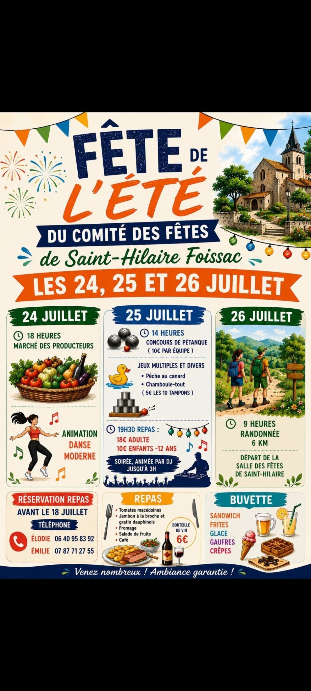 Fête de l&rsquo;été du comité des fêtes de St Hilaire Foissac  Saint-Hilaire-Foissac