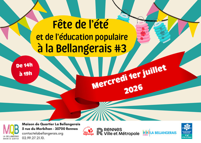 Fête de l’été et de l’éducation populaire Maison de quartier La Bellangerais Rennes