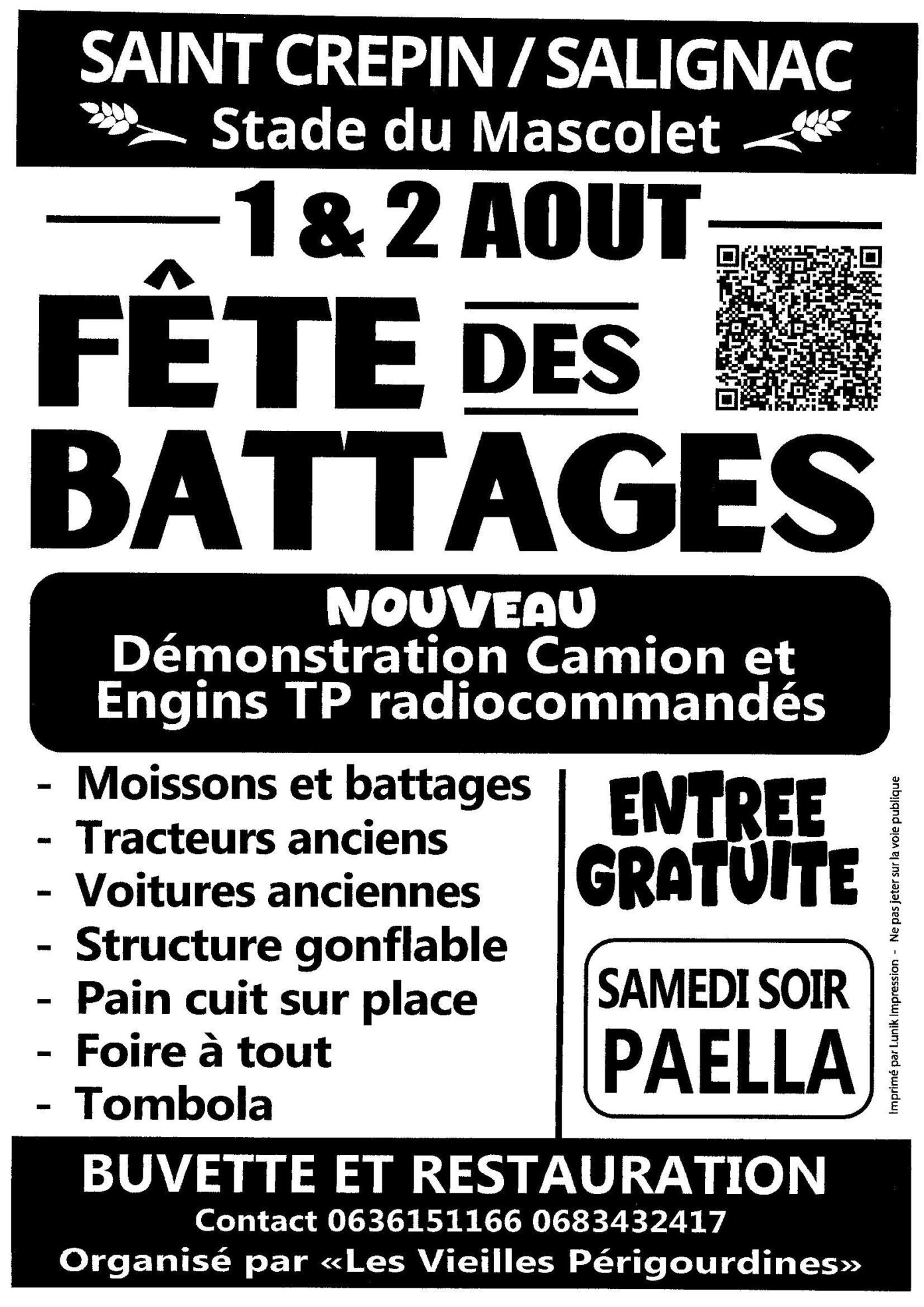 Fête des battages à Saint Crépin et Carlucet/Salignac  Saint-Crépin-et-Carlucet
