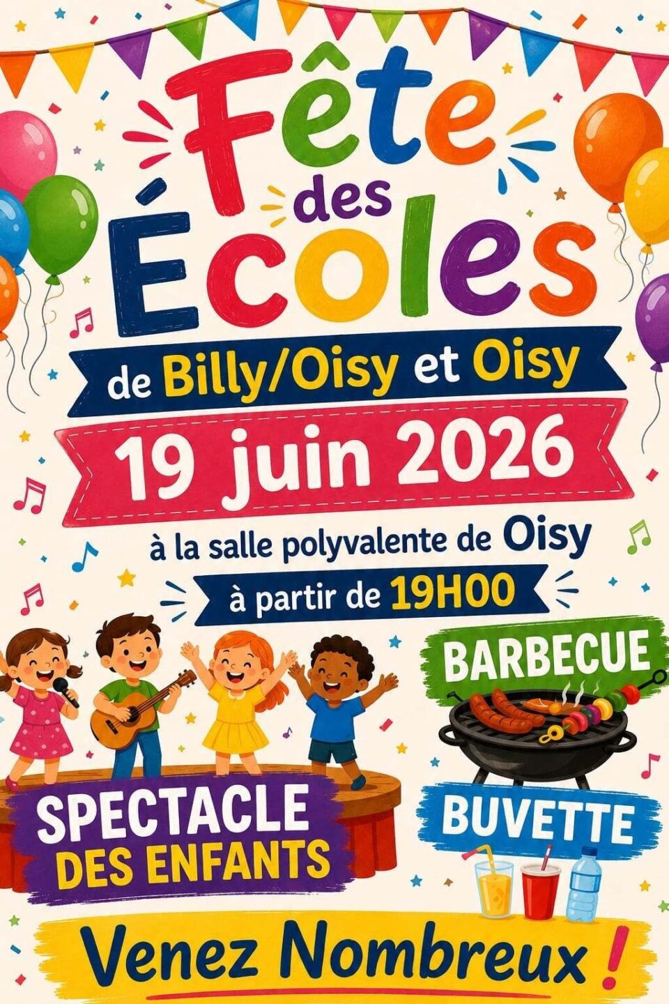 Fête des écoles de Billy-sur-Oisy et Oisy rue des Croix Oisy