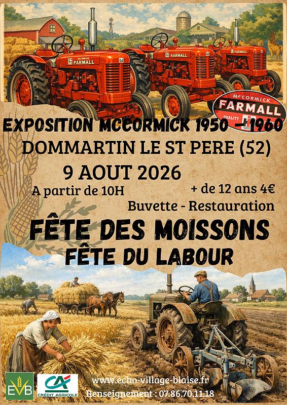 Fête des moissons Thème le labour Dommartin-le-Saint-Père