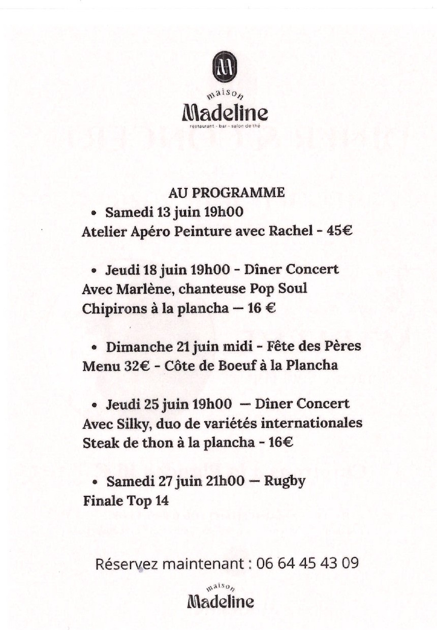 Fête des pères à la Maison Madeline Eugénie-les-Bains