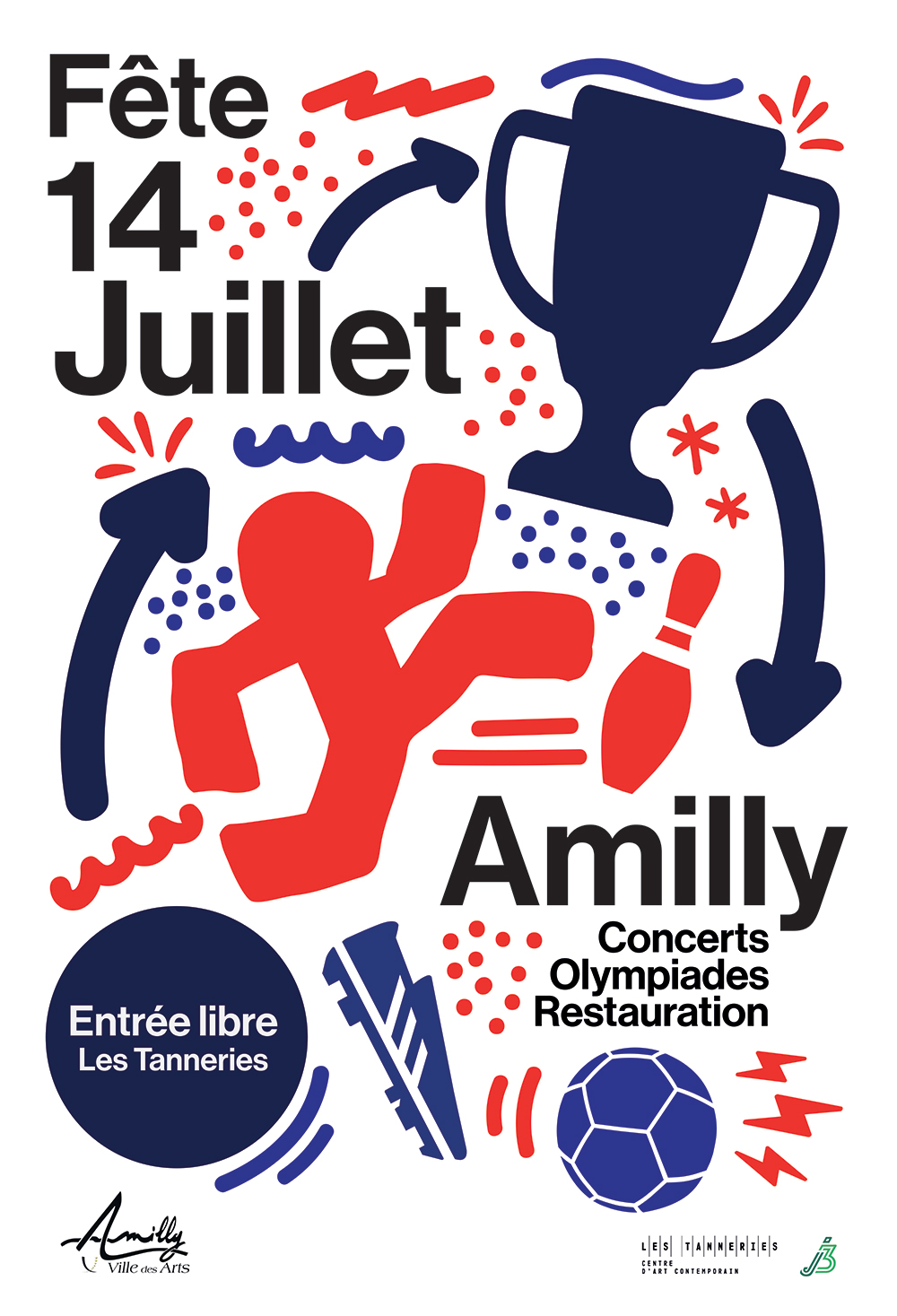 Fête du 14 juillet aux Tanneries 234 Rue des Ponts Amilly 2026-07-14