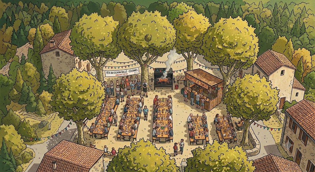 FÊTE DU CÉFÉDÉ-COCHON GRILLÉ  Saint-Privat-de-Vallongue