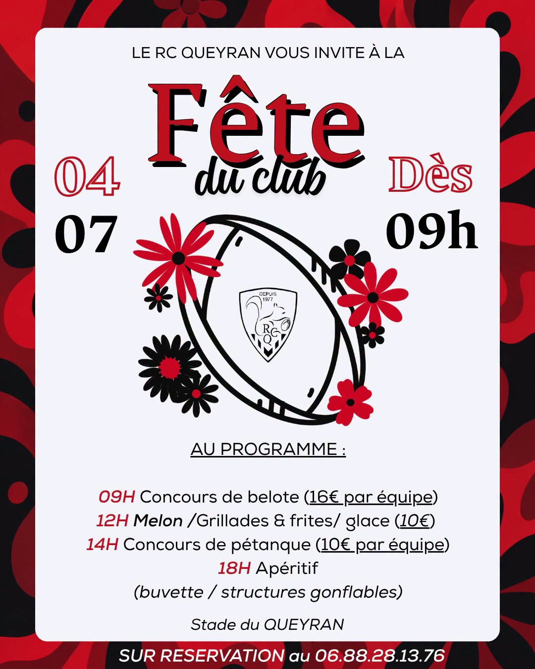 Fête du club Stade du Queyran Anzex 2026-07-04