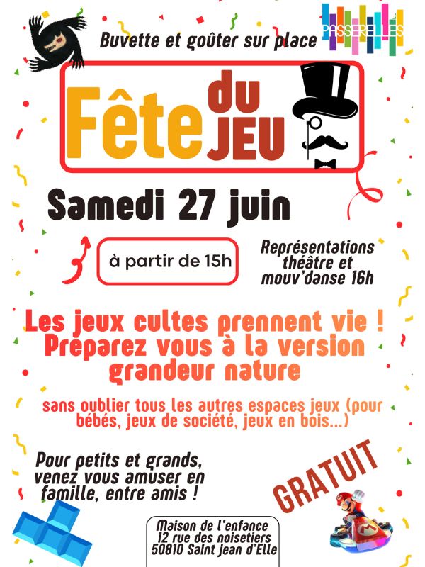 Fête du jeu 12 Route des Noisetiers Saint-Jean-d'Elle 2026-06-27