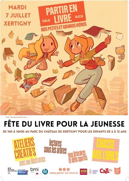 Fête du livre animations et activités Partir en livre  Xertigny