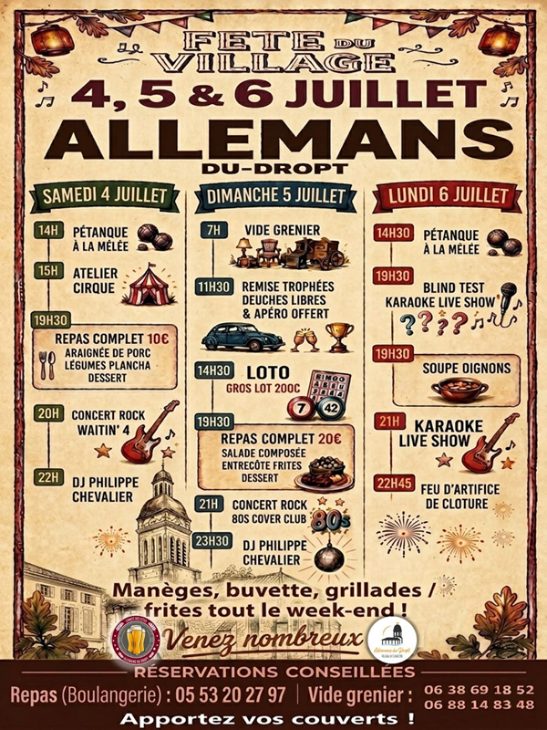 Fête du village Allemans-du-Dropt