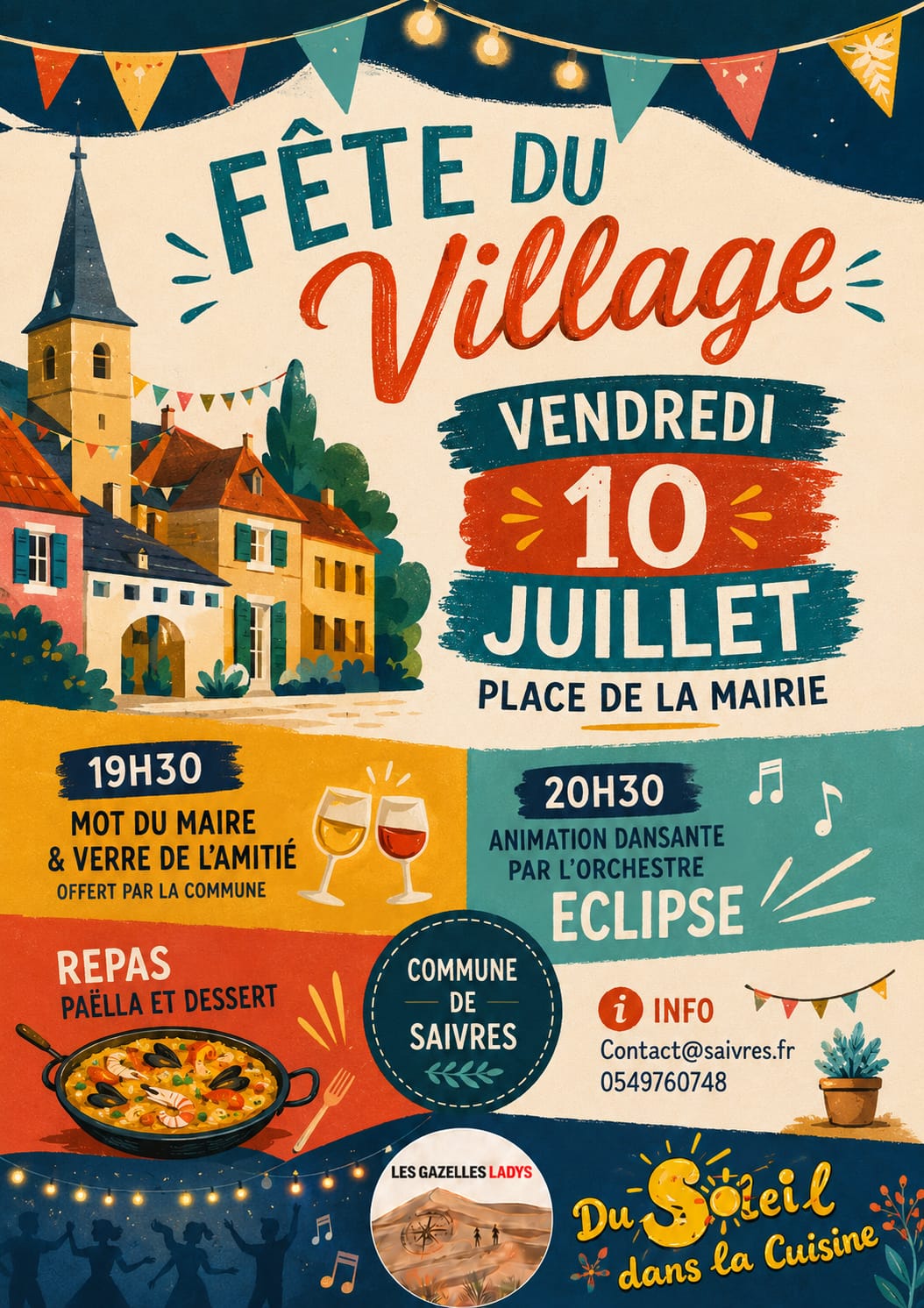 Fête du Village place de la mairie Saivres
