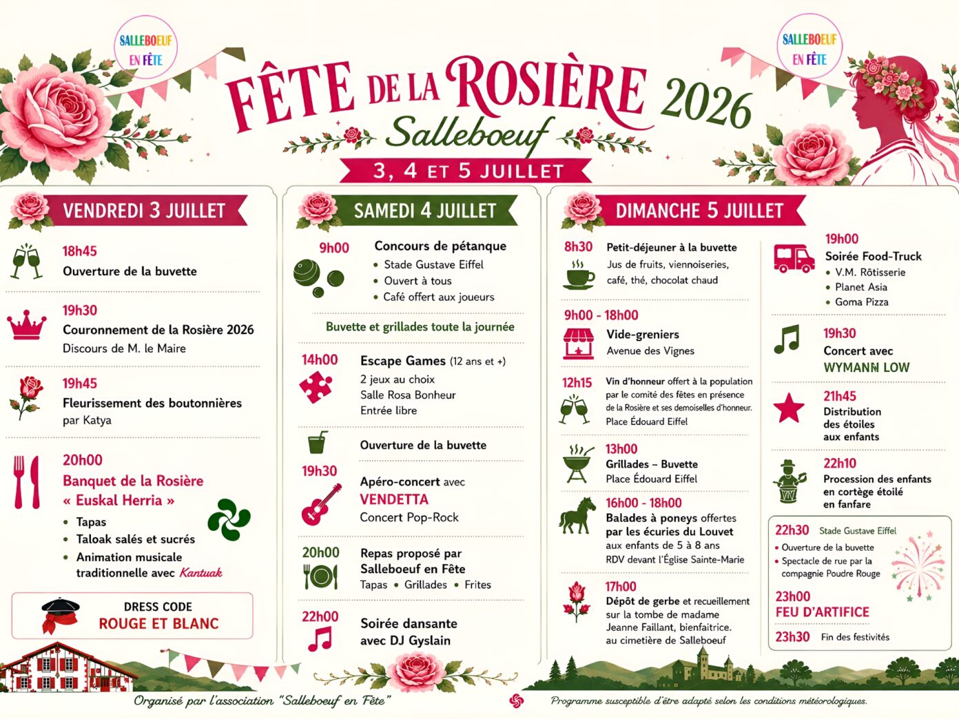 Fête locale de la rosière  Sallebœuf