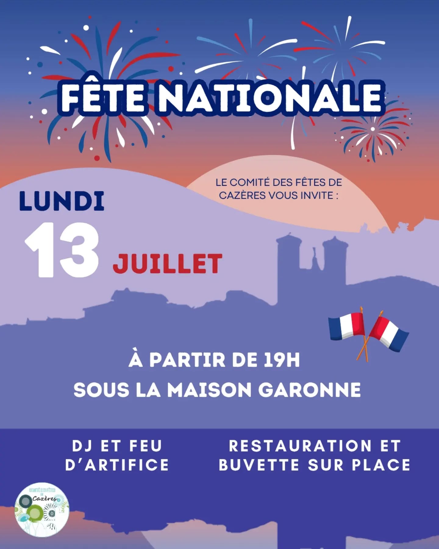 FÊTE NATIONALE 1 Rue du Quai Notre-Dame Cazères 2026-07-13