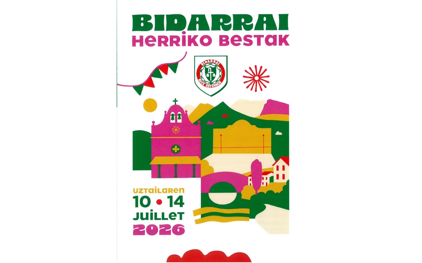 Fêtes de village jeux pour les villageois et les enfants, concerts et soirée DJ  Bidarray
