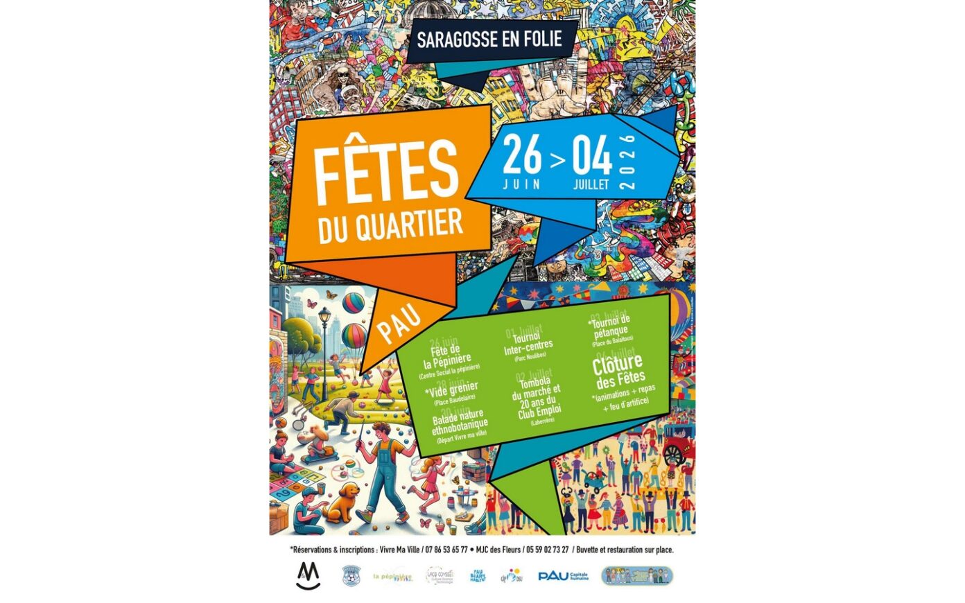 Fêtes du quartier Saragosse Marché animé et 20 ans du Club Emploi  Pau