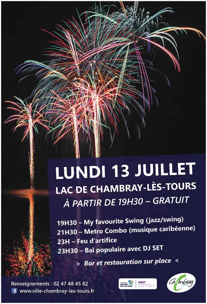 Feu d&rsquo;artifice 13 juillet  Chambray-lès-Tours