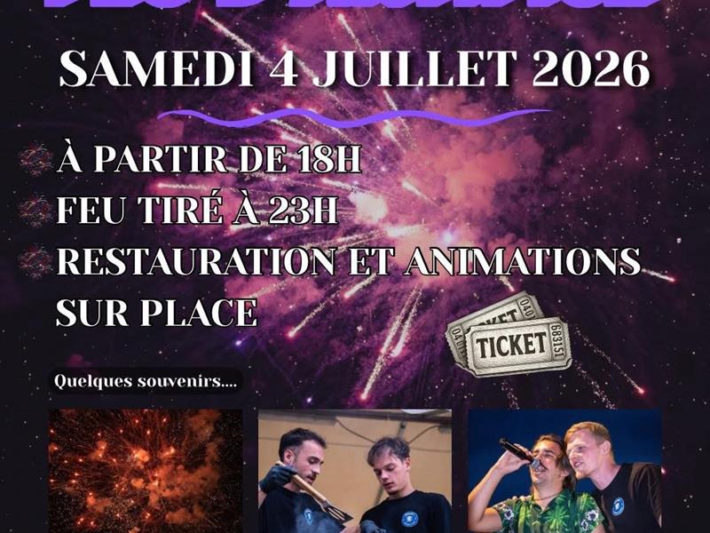 Feu d'artifice 84 rue des bleuets Boust 2026-07-04