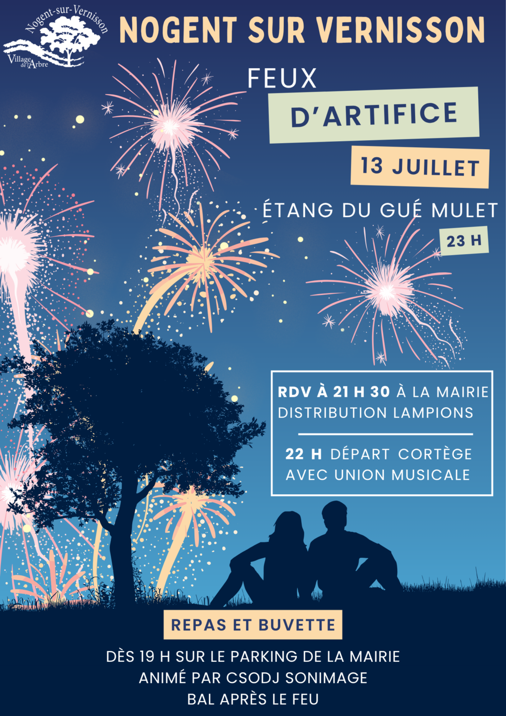 Feu d&rsquo;artifice et bal  Nogent-sur-Vernisson
