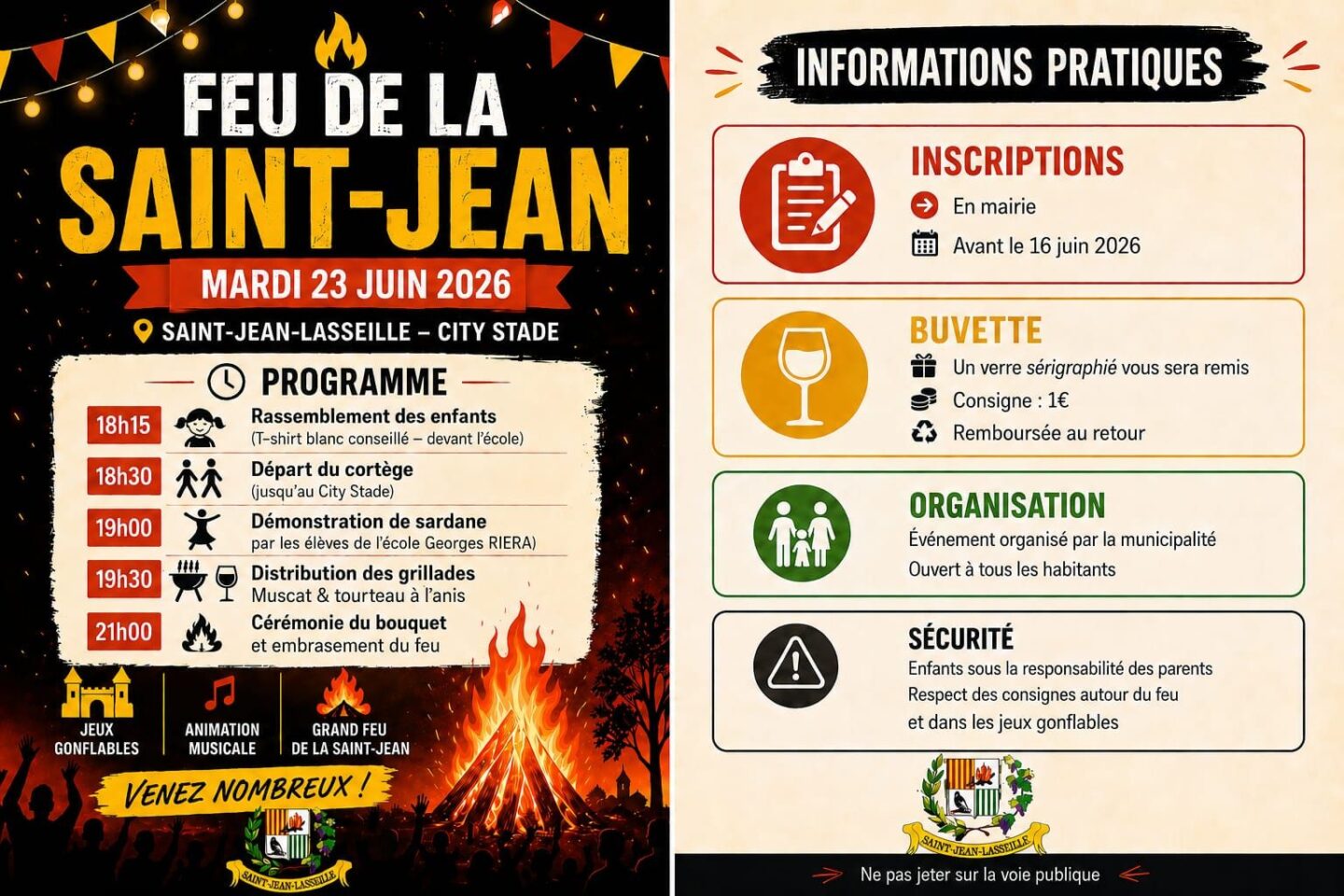 FEU DE LA SAINT JEAN À SAINT-JEAN-LASSEILLE Saint-Jean-Lasseille
