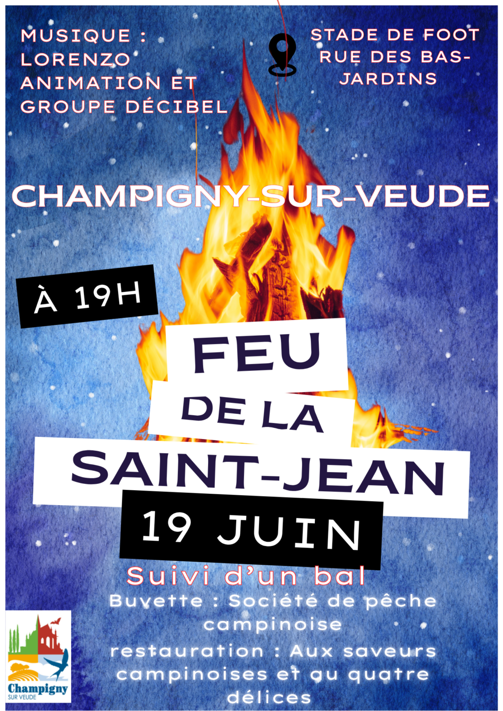 Feu de la Saint-Jean Champigny-sur-Veude